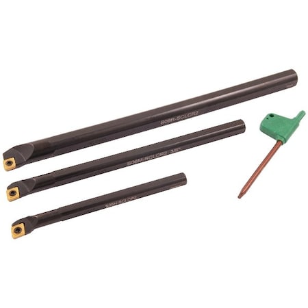 H & H Industrial Products 3 Piece (5/16, 3/8 & 1/2") SCLCR Indexable Boring Bar Set 1001-0020